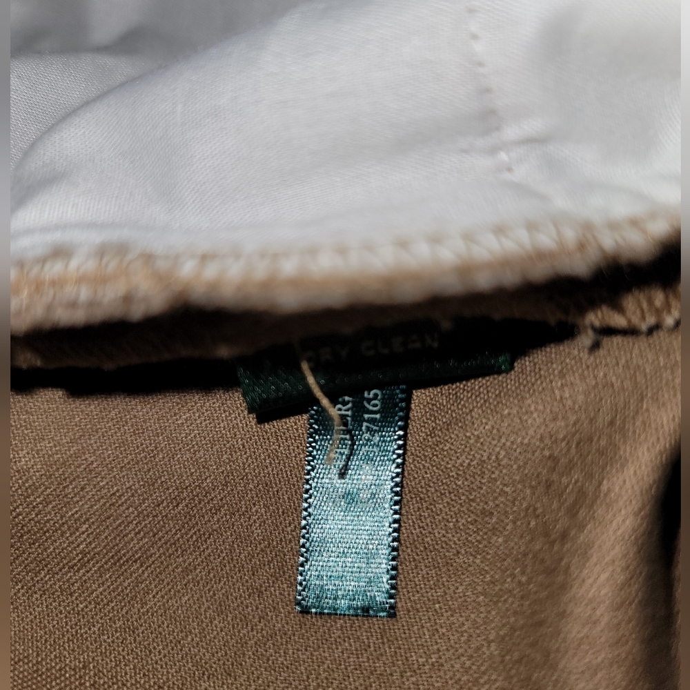 New Lauren Ralph Lauren Womens Brown Adelle Stretch Cotton Straight Leg Pants 16 - Picture 15 of 15